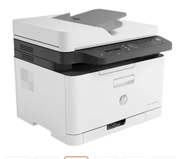 Impressora multifuncional HP Color Laser 179fnw 4ZB97A em vista angular direita