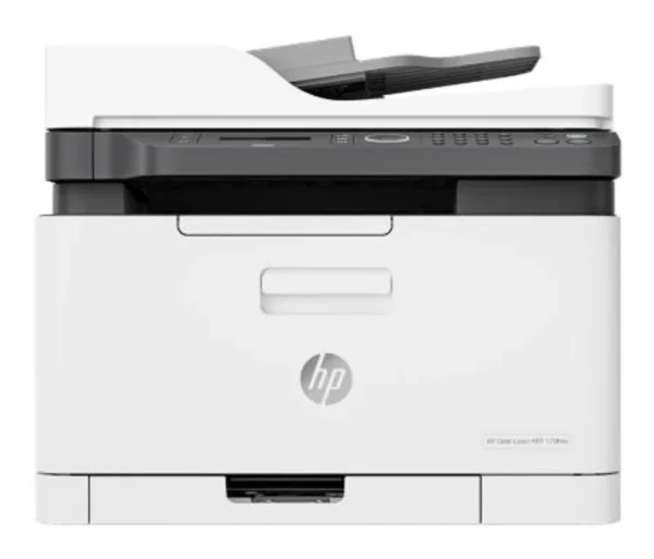 Impressora multifuncional HP Color Laser 179fnw 4ZB97A em vista frontal
