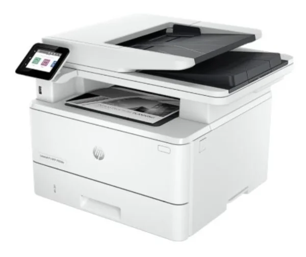 Impressora multifuncional HP LaserJet Pro 4103dw 2Z627A em vista angular esquerda