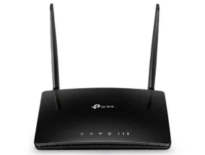 Router TP-Link Archer MR402 4G LTE AC1200 Dual Band vista frontal com duas antenas
