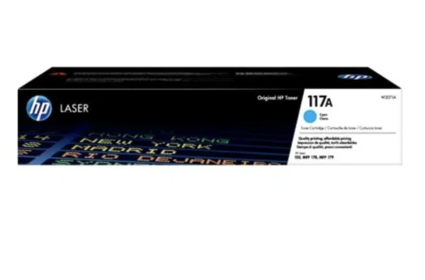 Toner original HP 117A ciano W2071A para impressoras HP Color Laser 150 e 178/179