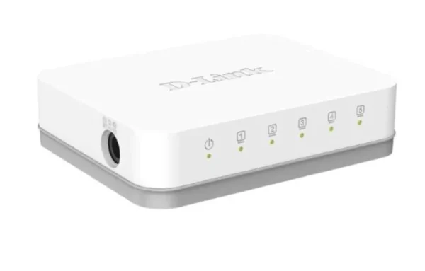 Switch D-Link DGS-1005A 5 Portas Gigabit vista angular