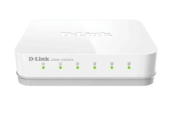 Switch D-Link DGS-1005A 5 Portas Gigabit Vista frontal
