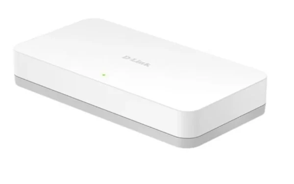 Switch D-Link DGS-1008A 8 Portas Gigabit vista angular