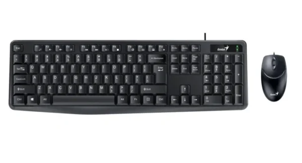 Teclado e Rato Genius KM-170 USB com Fio PT Preto vista frontal
