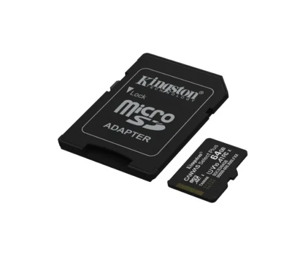 Cartão MicroSD Kingston Canvas Select Plus Gen 3 64GB com adaptador SD