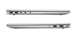 portatil-hp-probook-4-g1i-c67gjea-conectividade-laterais Vista lateral do portátil HP ProBook 4 G1i C67GJEA com portas USB, HDMI e Ethernet.