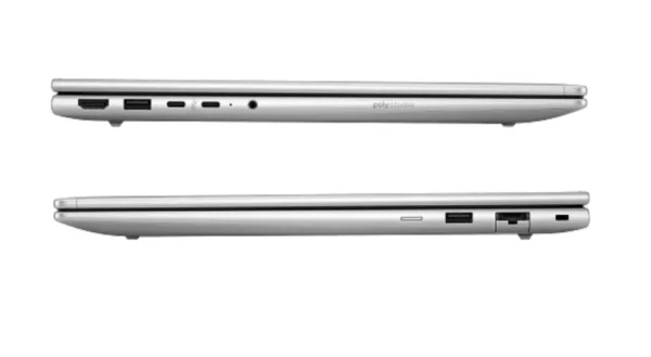 Vista lateral do portátil HP ProBook 4 G1i C67GJEA com portas USB, HDMI e Ethernet.