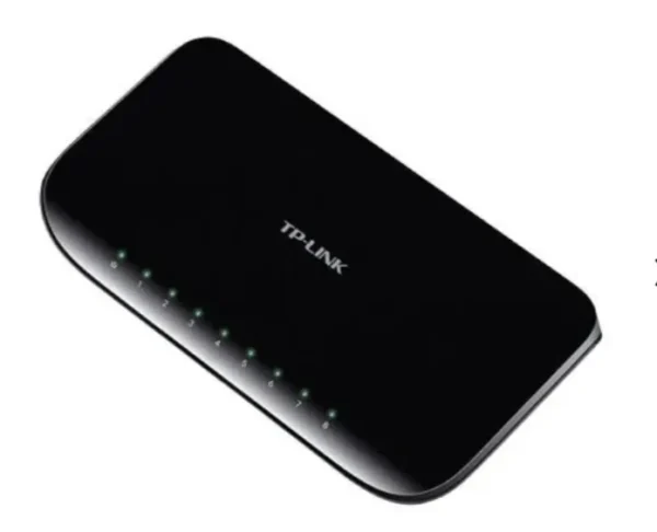 Switch TP-Link TL-SG1008D 8 Portas Gigabit vista angular